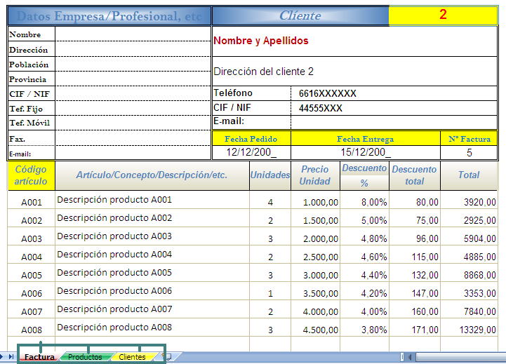 Control De Facturas En Excel Sample Excel Templates