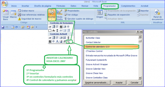 Inserta calendario 2007