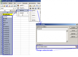 Como dar un nombre a un rango